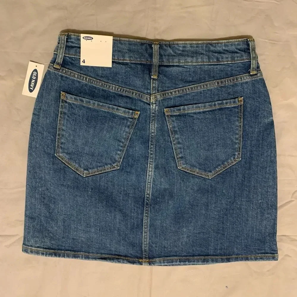 OLD NAVY Distressed Mini Denim Skirt - Picture 3 of 5
